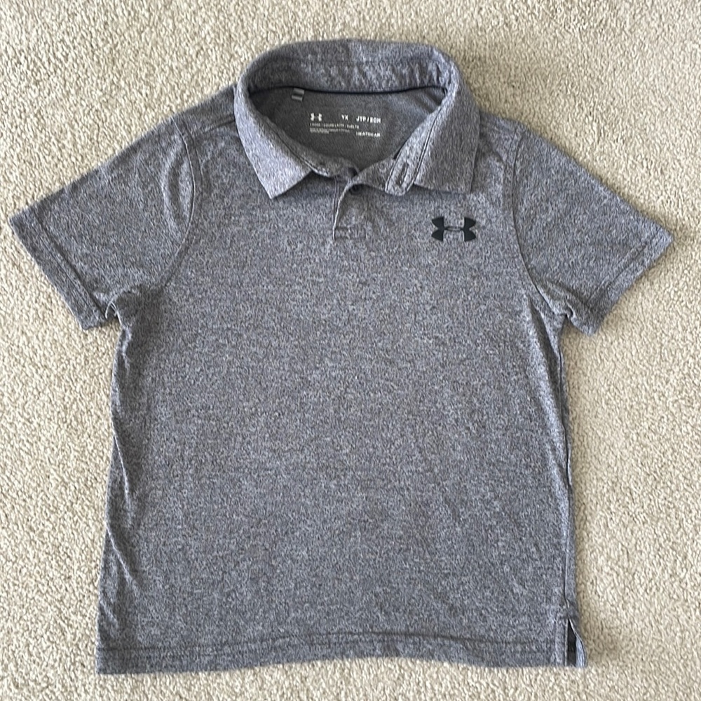Under Armour YXS gray polo